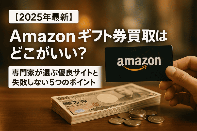 【2025年最新】Amazonギフト券買取はどこがいい？専門家が選ぶ優良サイトと失敗しない5つのポイント
